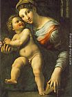 Giulio Paintings - Virgin with the Child by Giulio Romano